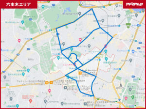 六本木エリアルートマップ