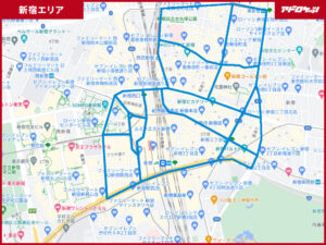新宿エリアルートマップ